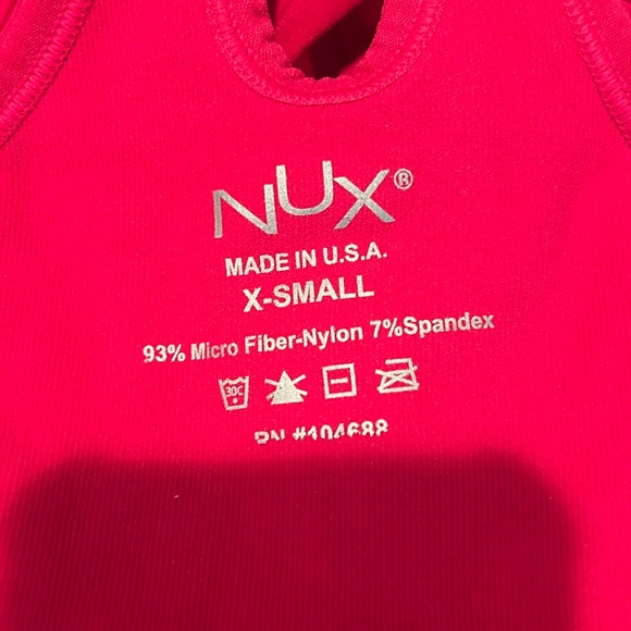 *RED* NWOT, Nux, Brasilia Tank Top, built-in shelf bra, textured sides - Picture 11 of 12